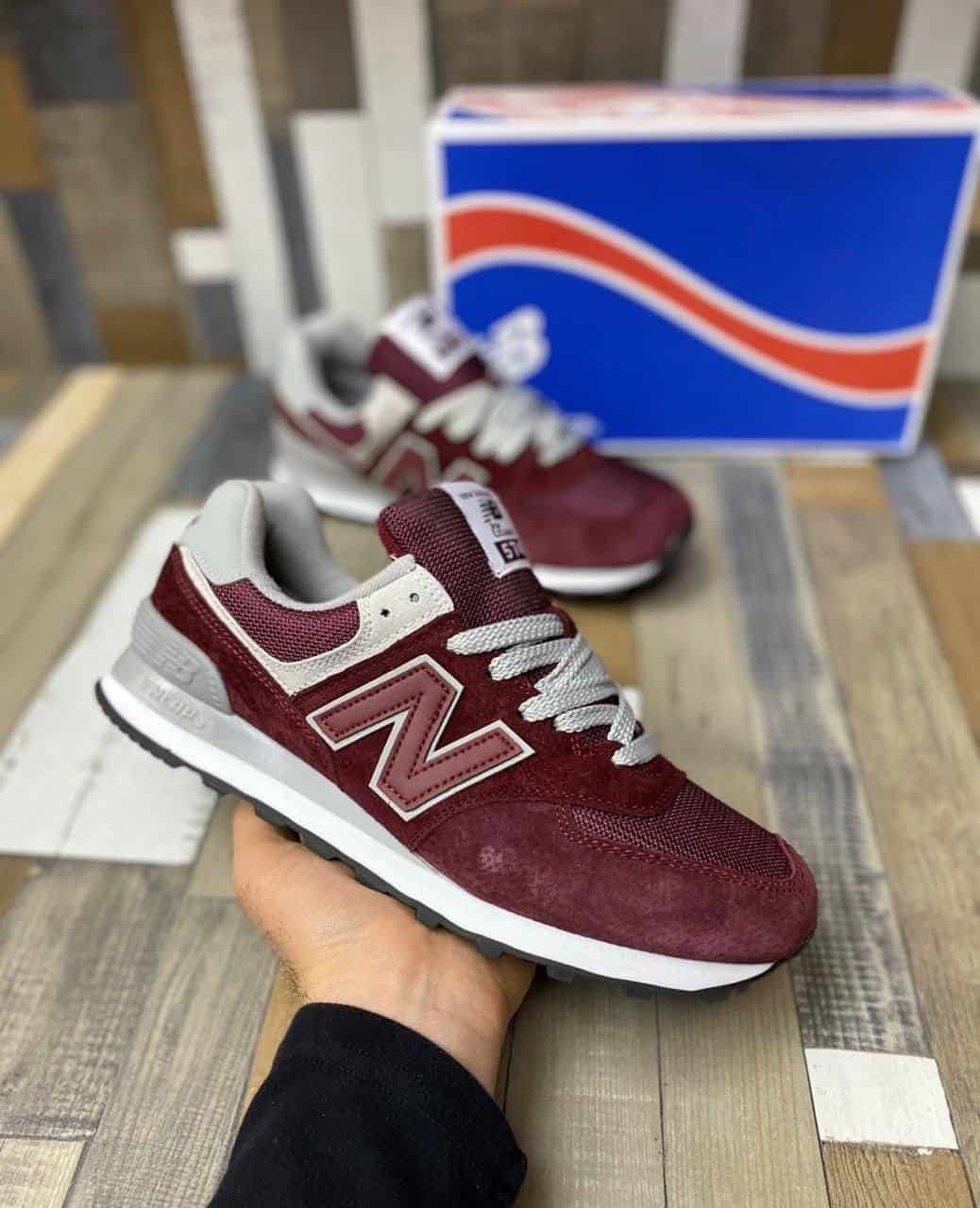 New Balance 574 Граф бордовые