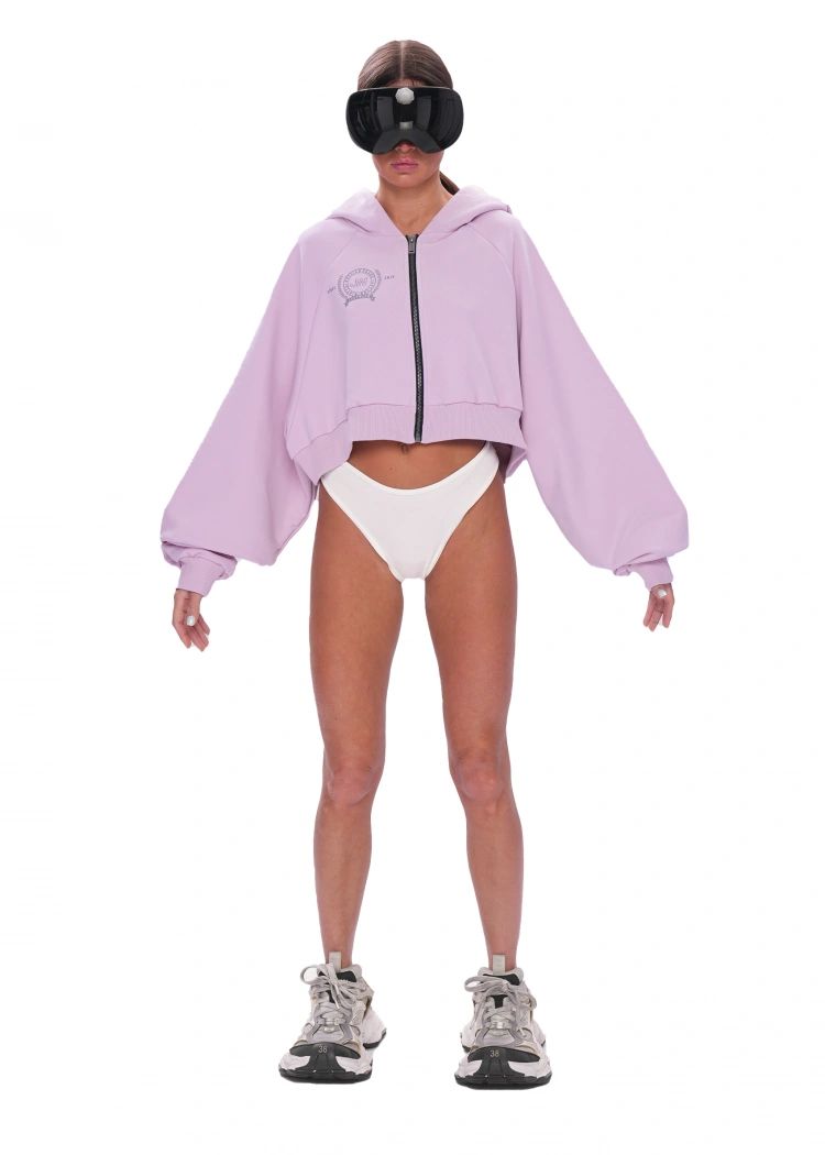 Укороченный худи ZIP