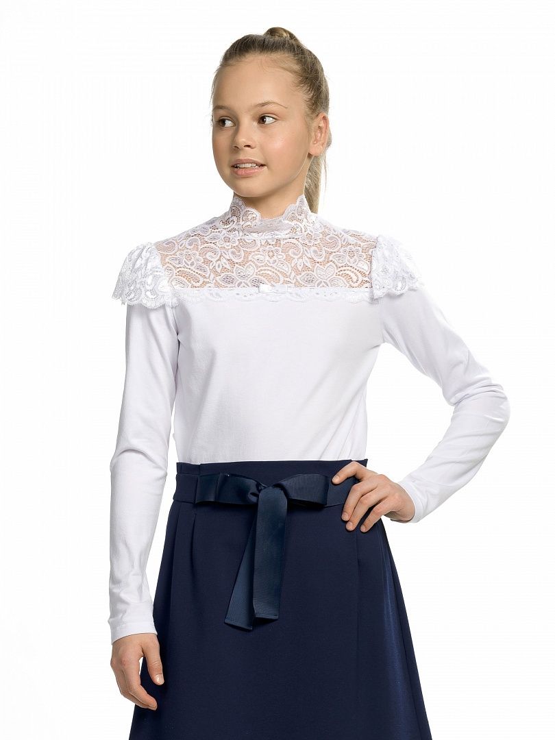 Блузка для девочки Pelican GFJS 7097 (Белый, 76/146)