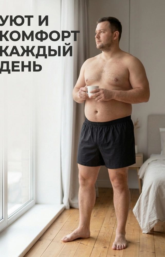 Трусы семейные черные / Большие люди / 22220317