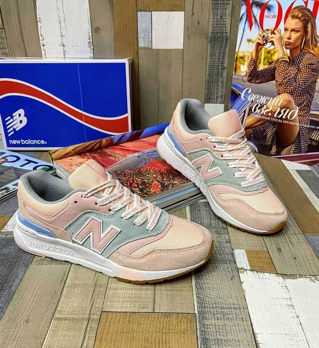 New Balance 997 персиковые с серым