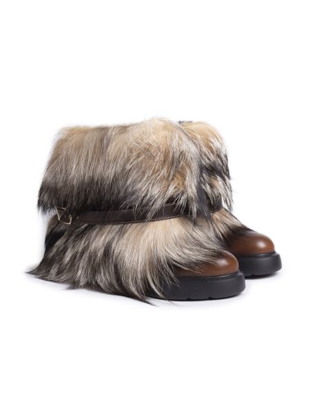 Коричневые женские сапоги Santoni