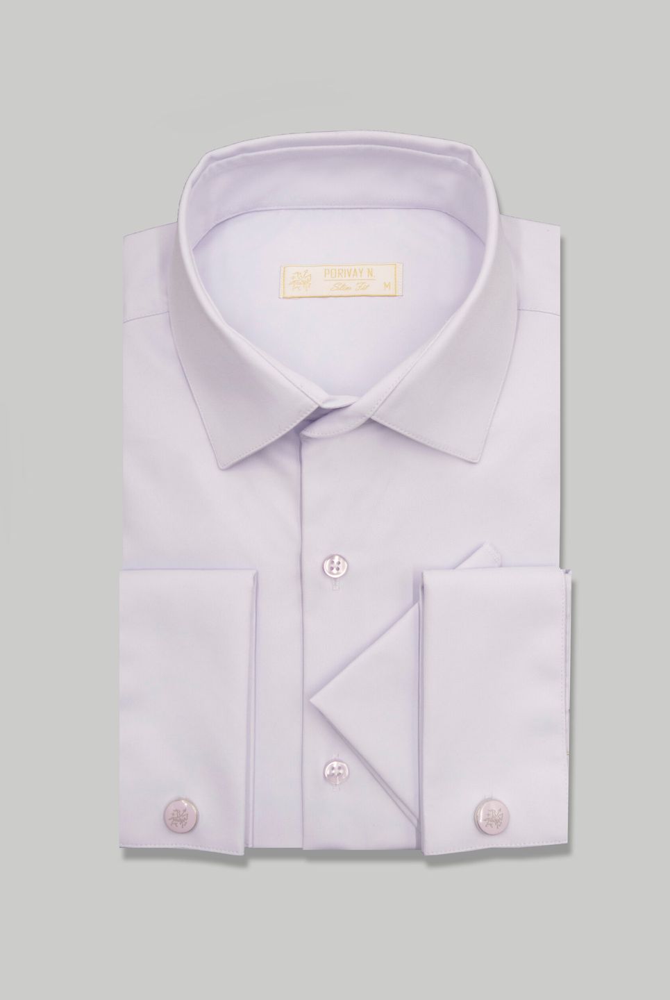 Сиреневая рубашка с запонками, NON IRON