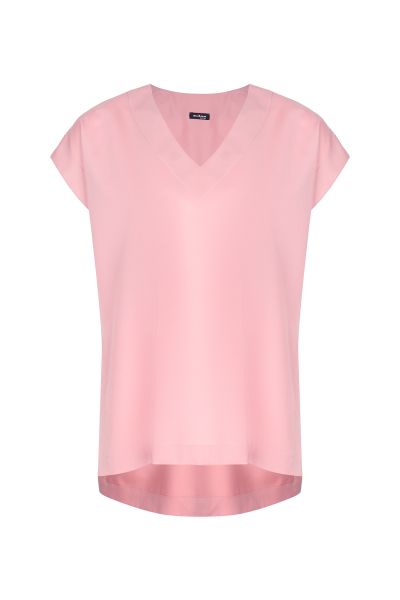 Розовая женская шелковая блуза Kiton