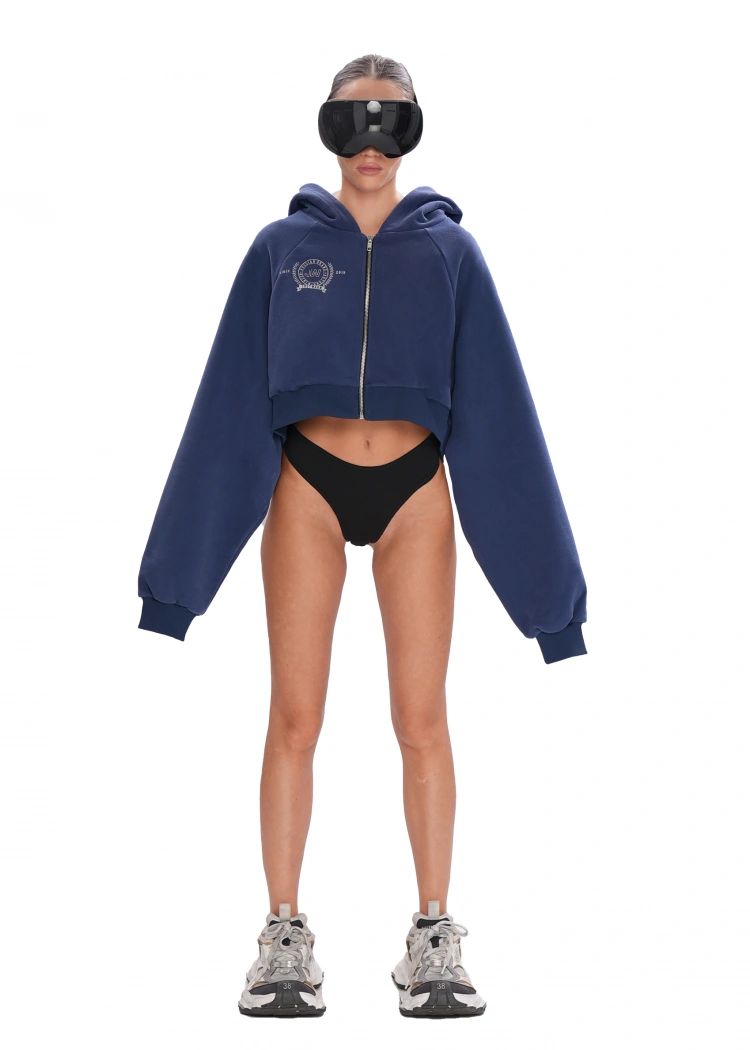 Укороченный худи ZIP