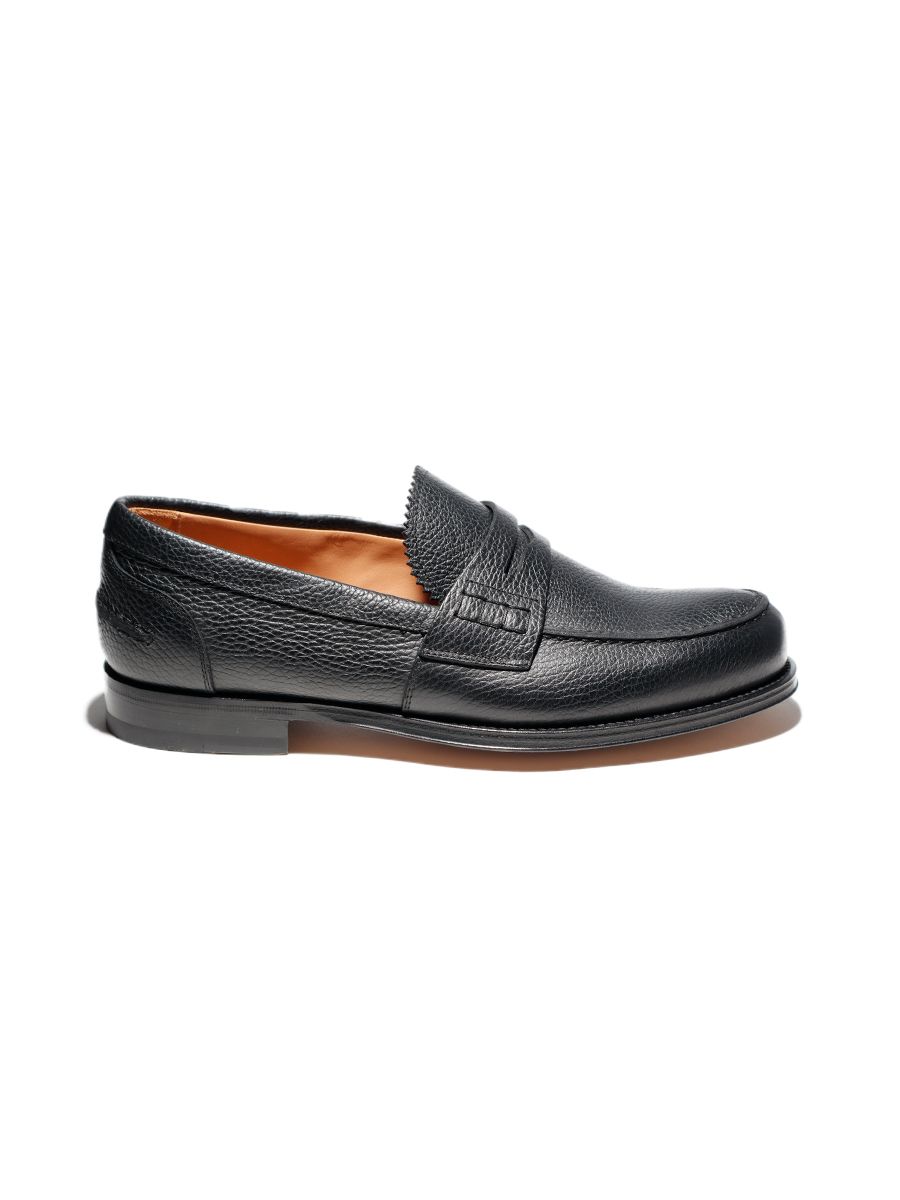 Мокасины кожаные Grain Black
