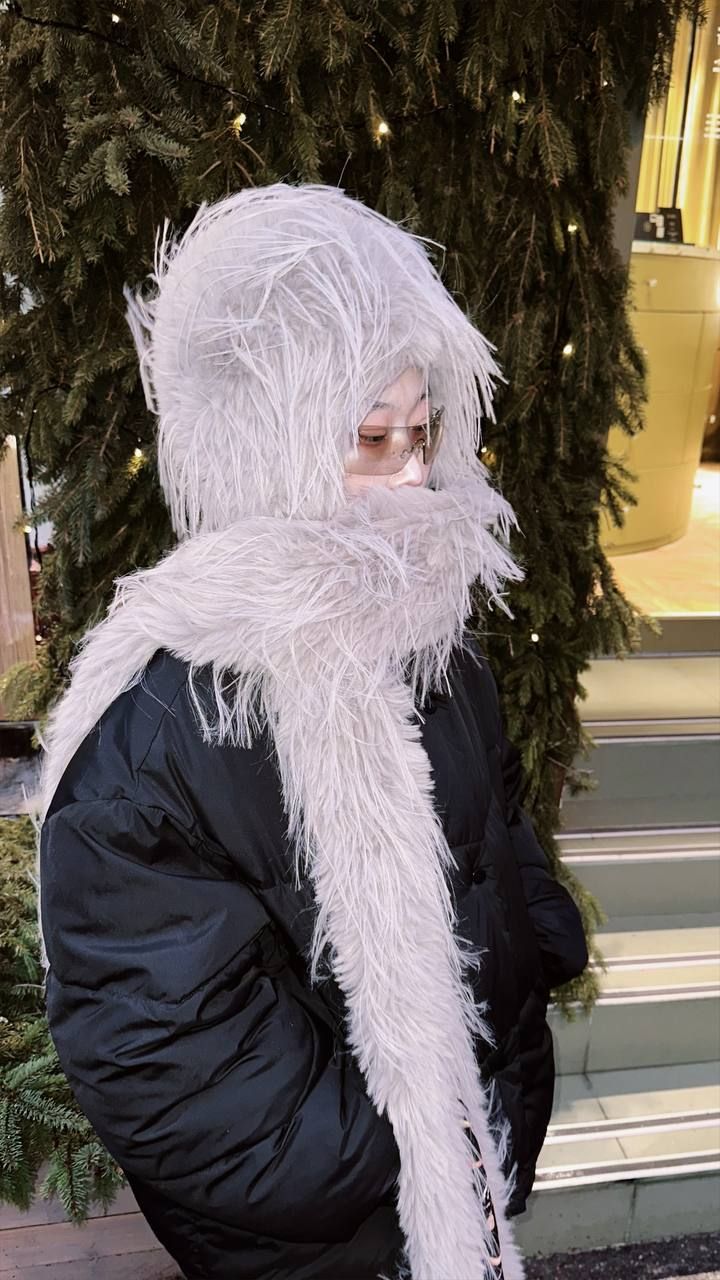 Шапка женская страус шерсть
