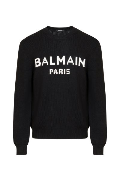 Черный мужской джемпер Balmain