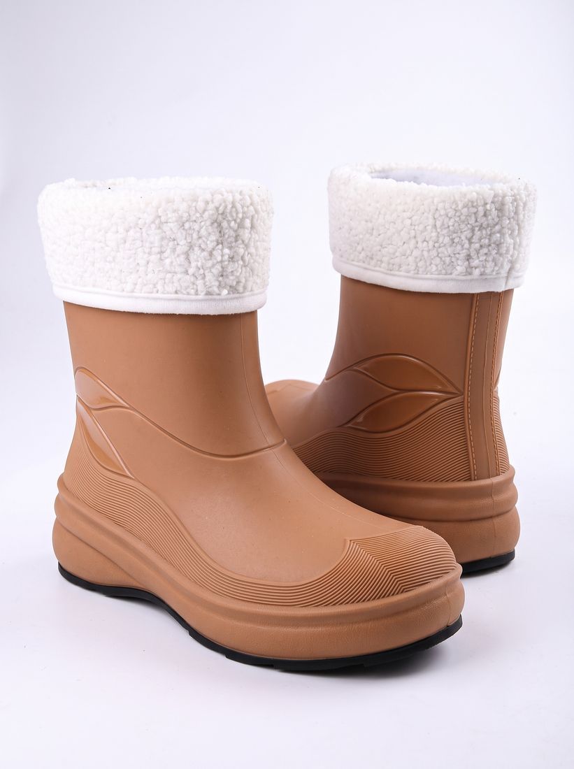Сапоги резиновые женские EJ18-5 (коричневый)