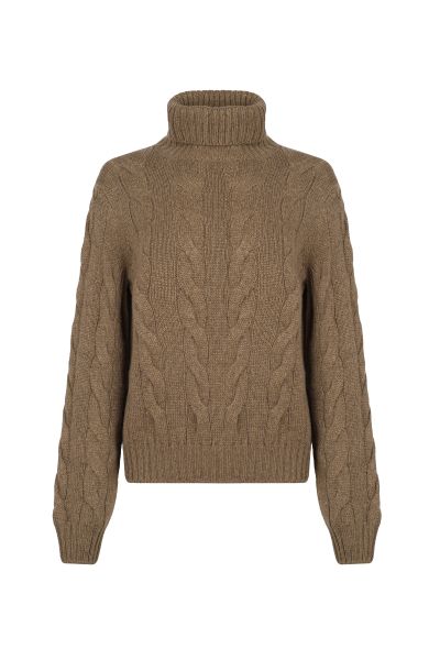 Коричневый женский свитер Loro Piana