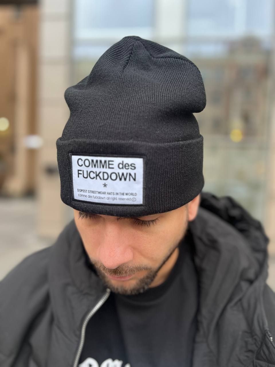 Шапка COMME DES FUCKDOWN с нашивкой