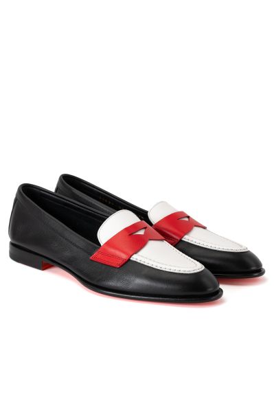 Черные женские лоферы Santoni