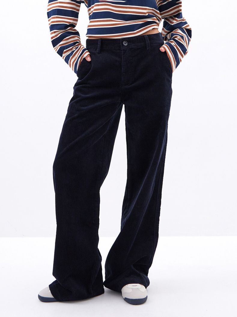 MossMore MR19305V DARK BLUE Темно-синий Брюки женские вельвет