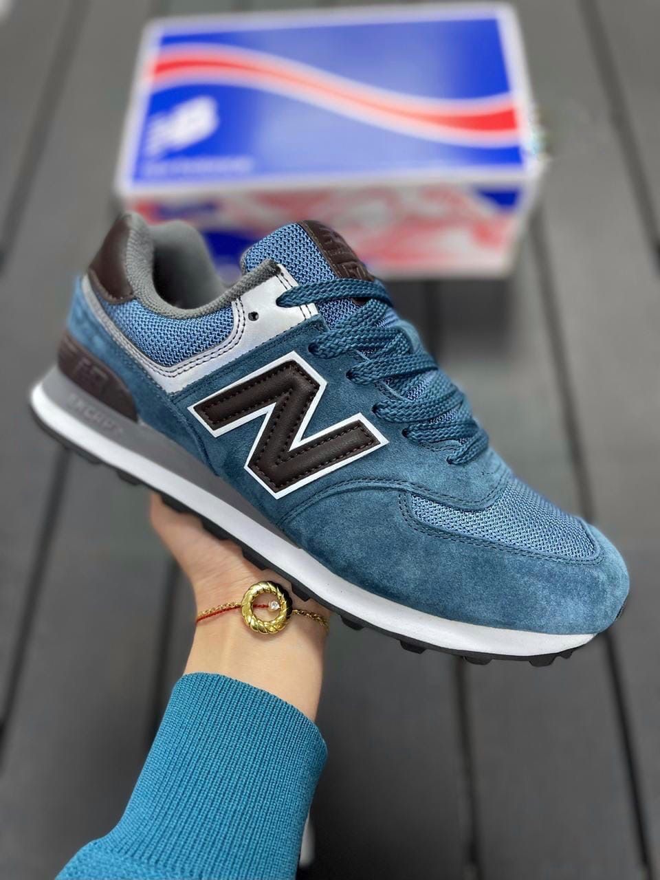 New Balance 574 Стич синие