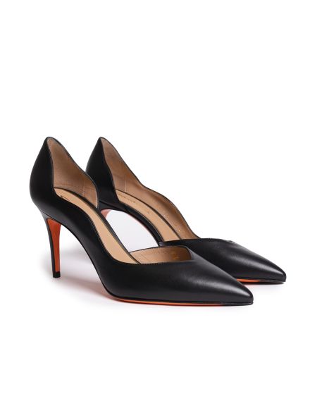 Черные женские туфли Santoni