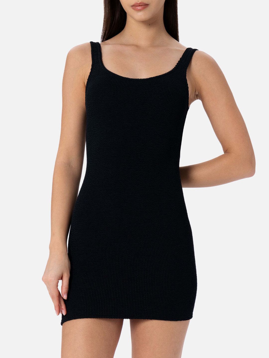 Платье MC Saint Barth DEANA CRINKLE LUREX черный люрекс