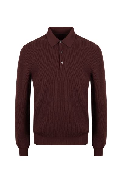 Бордовое мужское поло Kiton