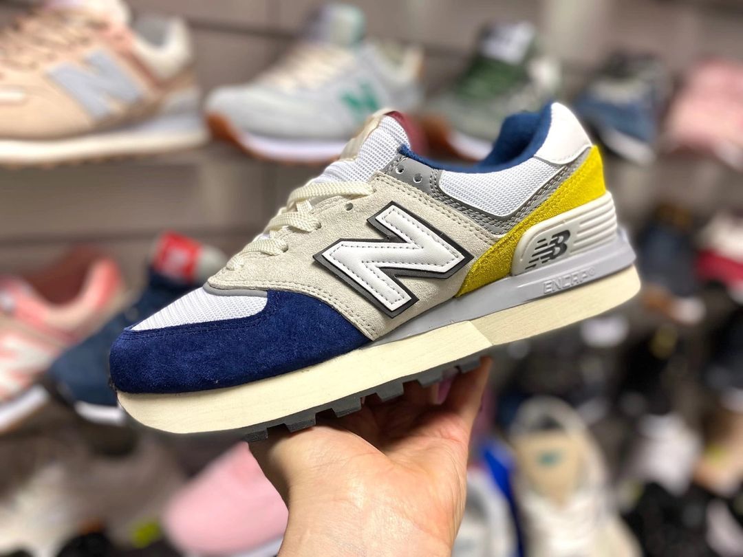 New Balance 574 Legacy бежевые с желтым