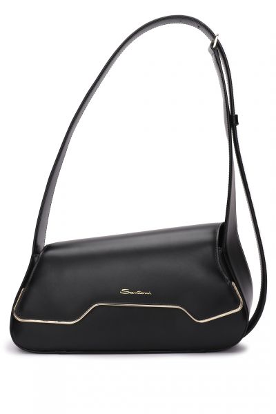 Черная женская сумка Santoni