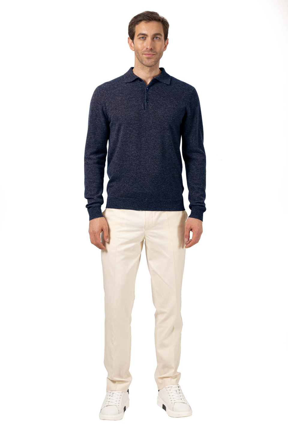 Поло с длинным рукавом мужское/Men's Long Sleeve Polo