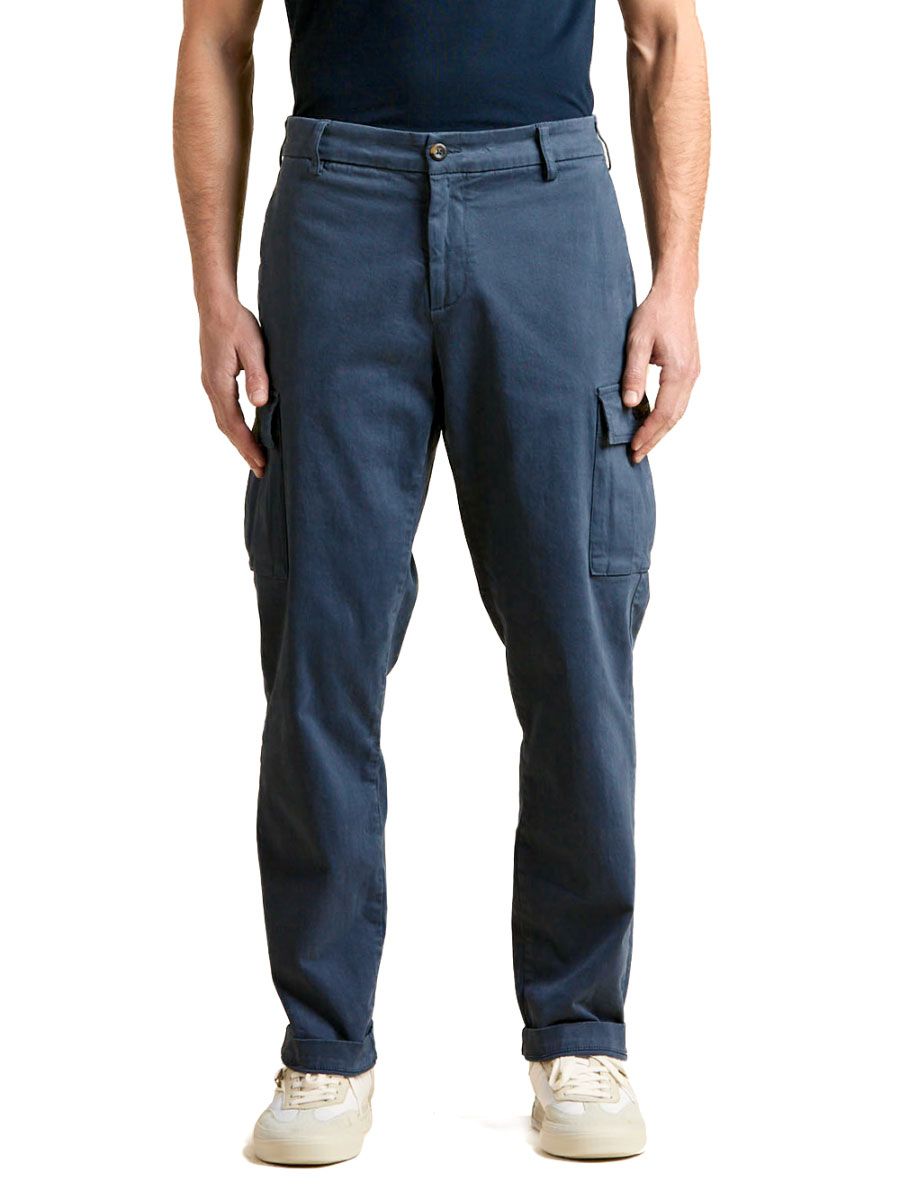 Aeronautica Militare брюки-карго мужские хлопковые PA1740UCT04381 темно-синий