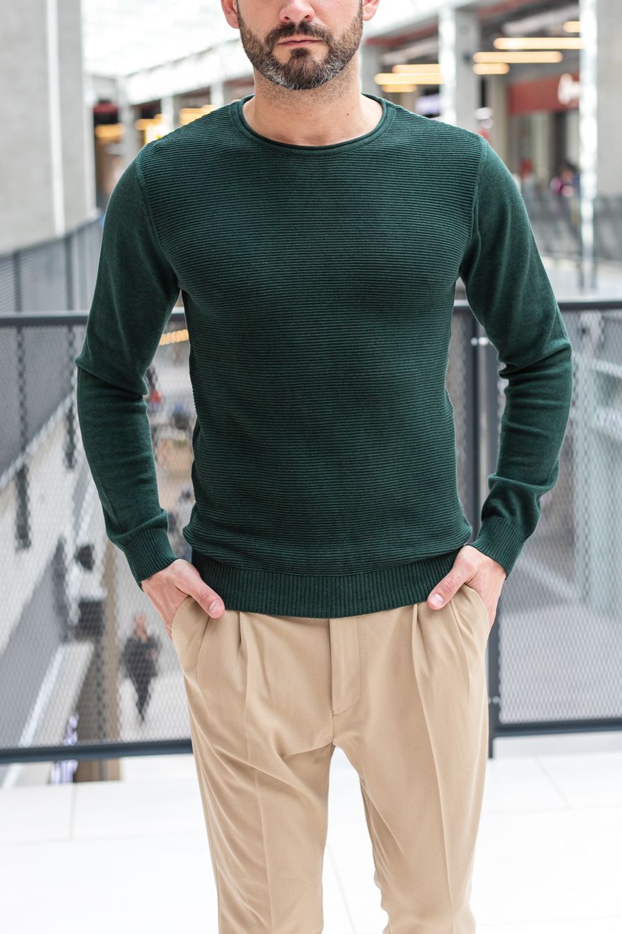 Зеленый мужской джемпер. Арт.: 3542