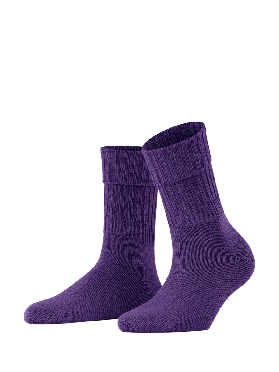 Falke носки женские из шерсти мериноса Striggings Rib фиолетовый