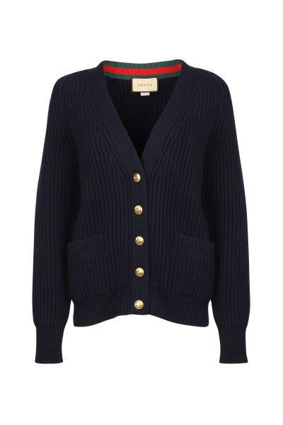 Синий женский кардиган Gucci