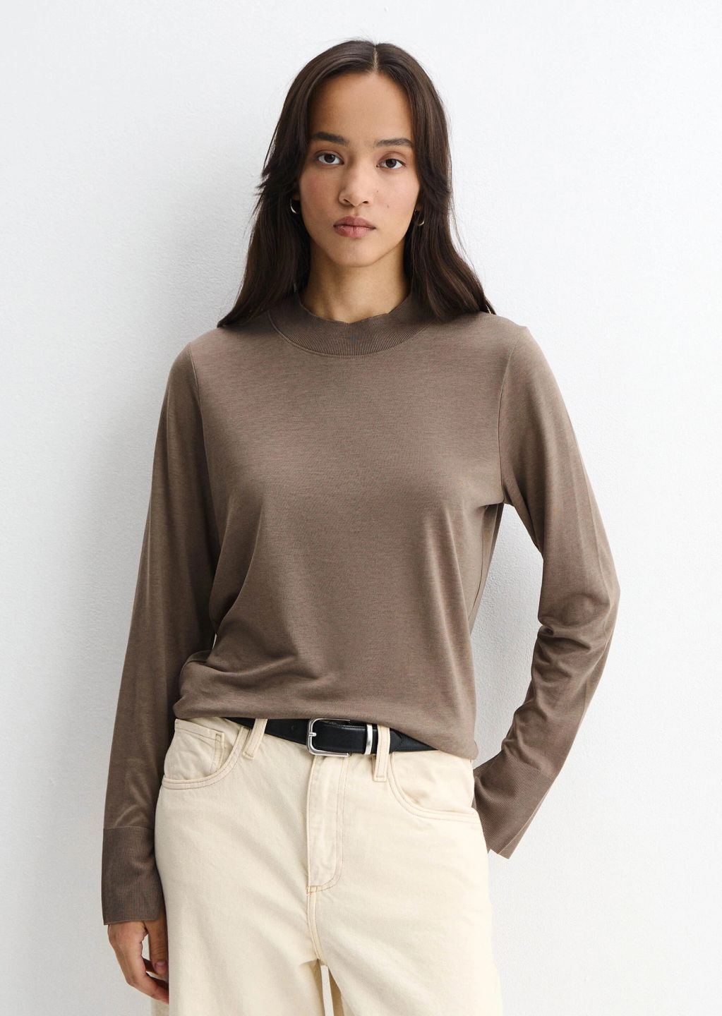 Лонгслив из смеси лиоцелла TENCEL™ и хлопка