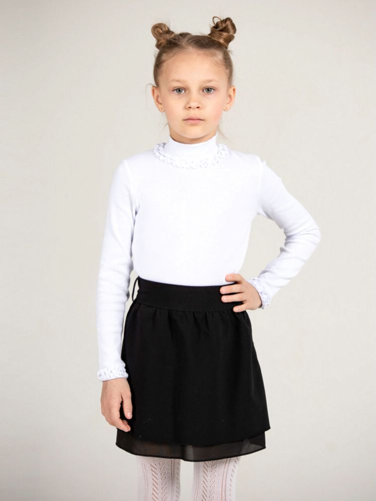 Водолазка для девочки Cherubino CWJG 63189-2 (Белый, 84/164)