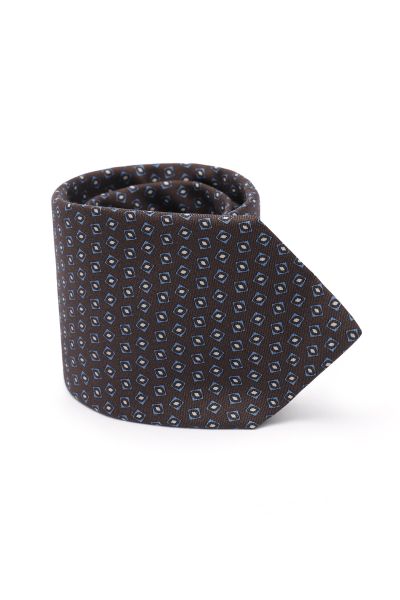 Коричневый мужской галстук Canali