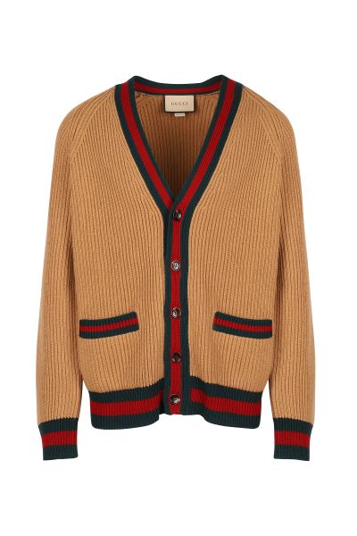 Коричневый мужской кардиган Gucci