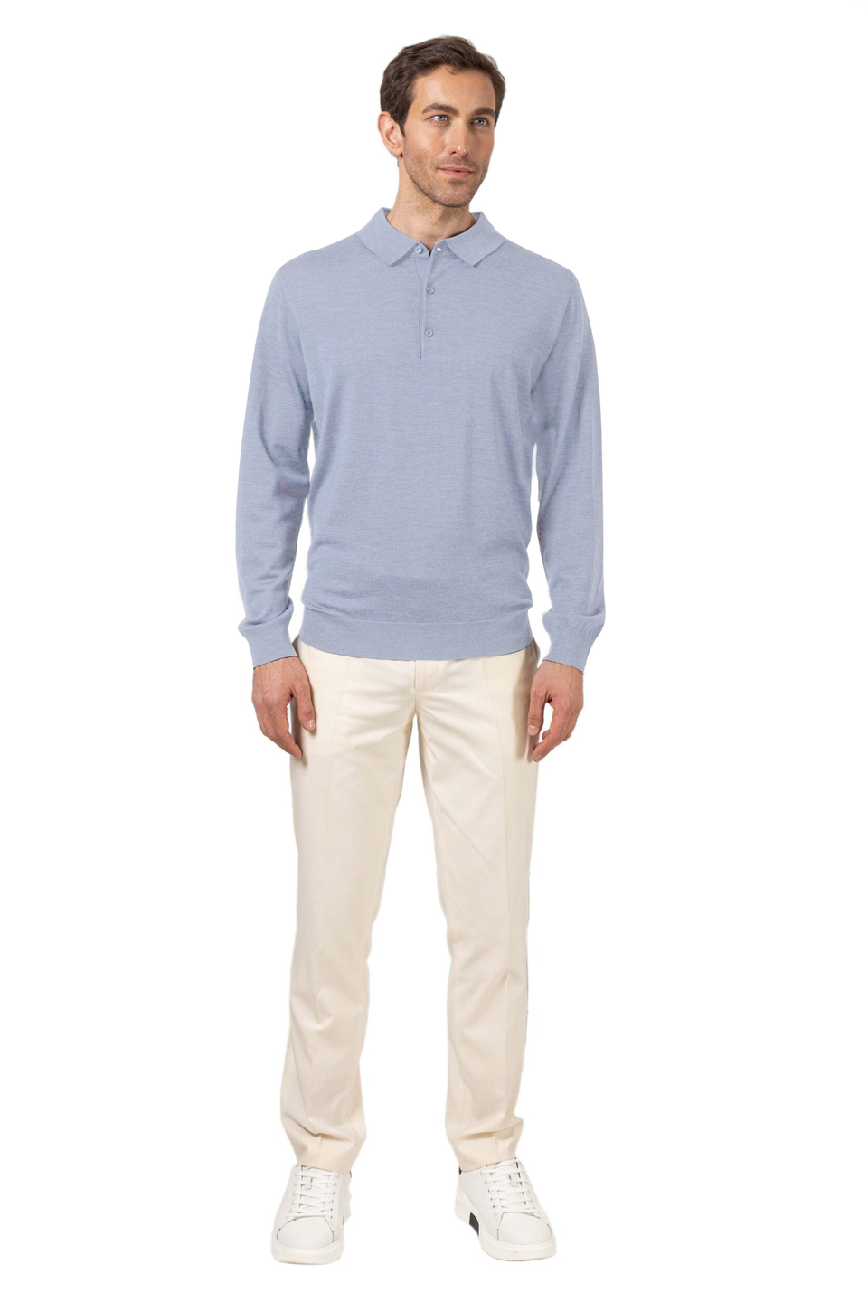 Поло с длинным рукавом мужское/Men's Long Sleeve Polo
