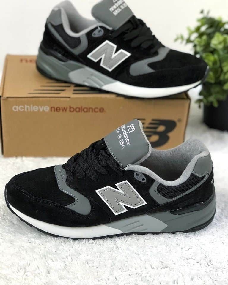 Мужские New Balance 999 черные с серым